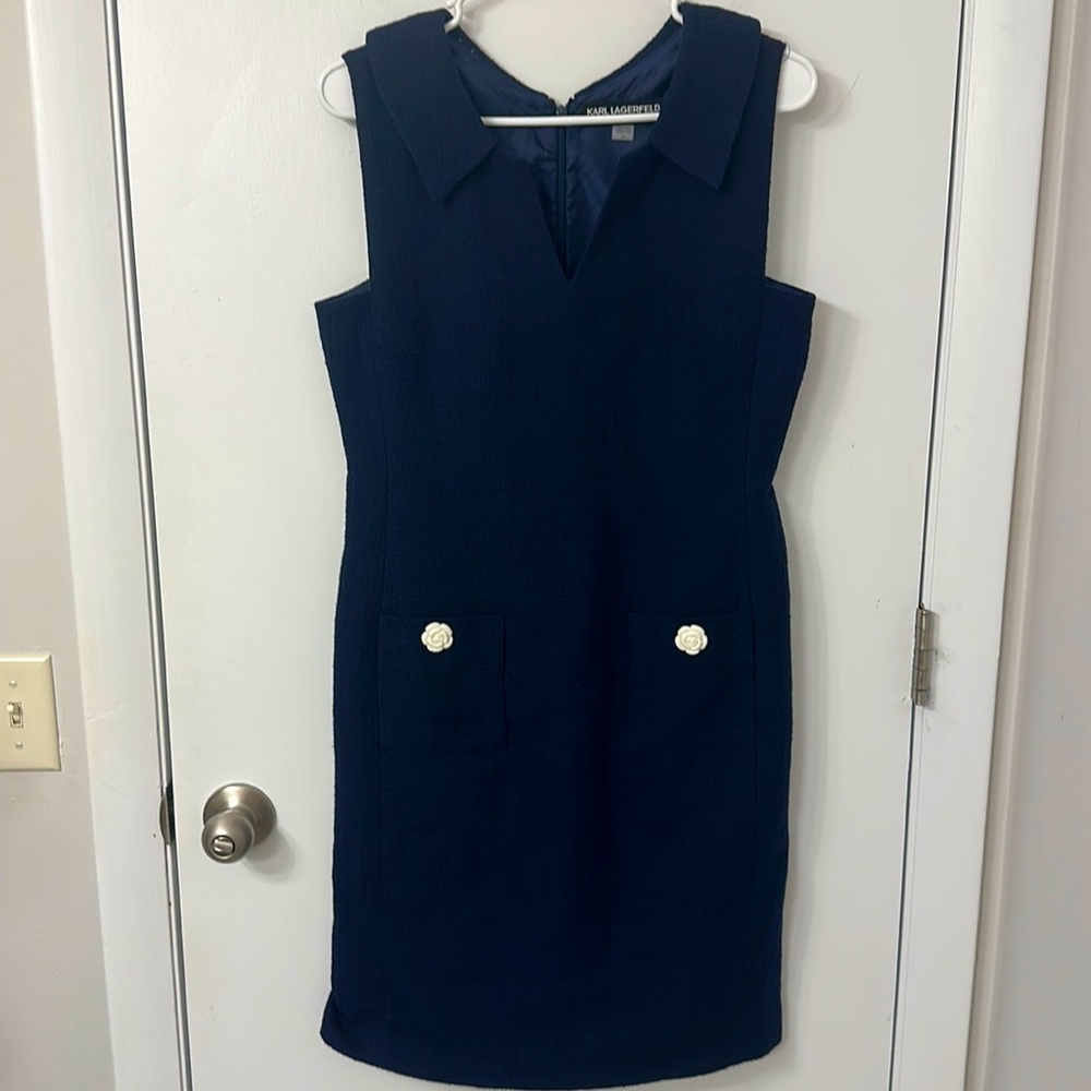 Navy midi dress Karl lagerfeld